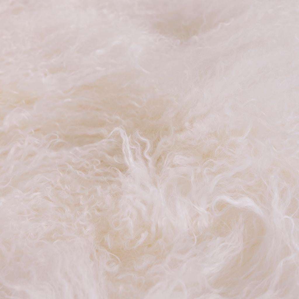 The Moderns White Mongolian Sheepskin, Solid Cast Brass, Primal Sofa by Egg Designs (en anglais) en vente 2