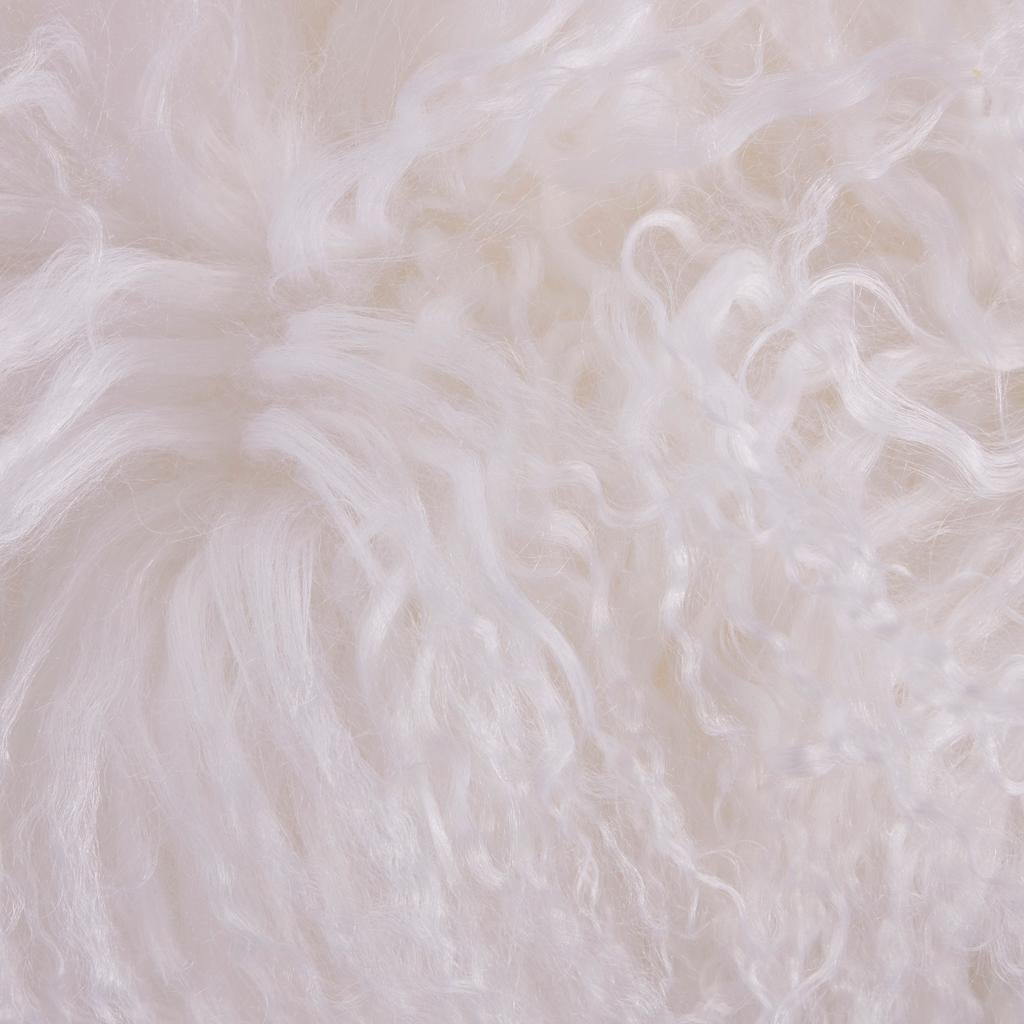 The Moderns White Mongolian Sheepskin, Solid Cast Brass, Primal Sofa by Egg Designs (en anglais) en vente 3