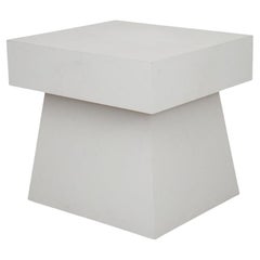 Vintage Modern White Mushroom Wood Table