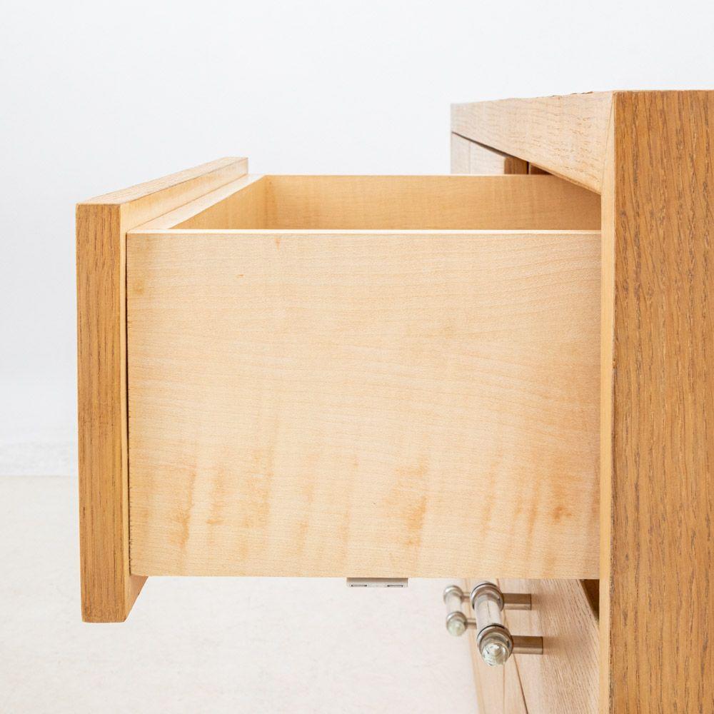 20th Century Modern White Oak Chest of Drawers For Sale
