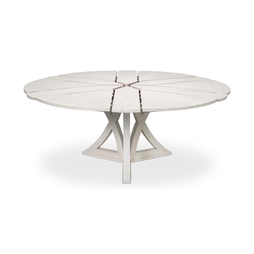 Rustic Modern White Oak Dining Table - 70