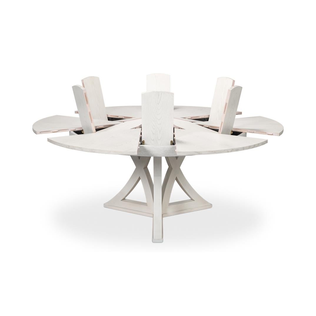 Modern White Oak Dining Table - 70