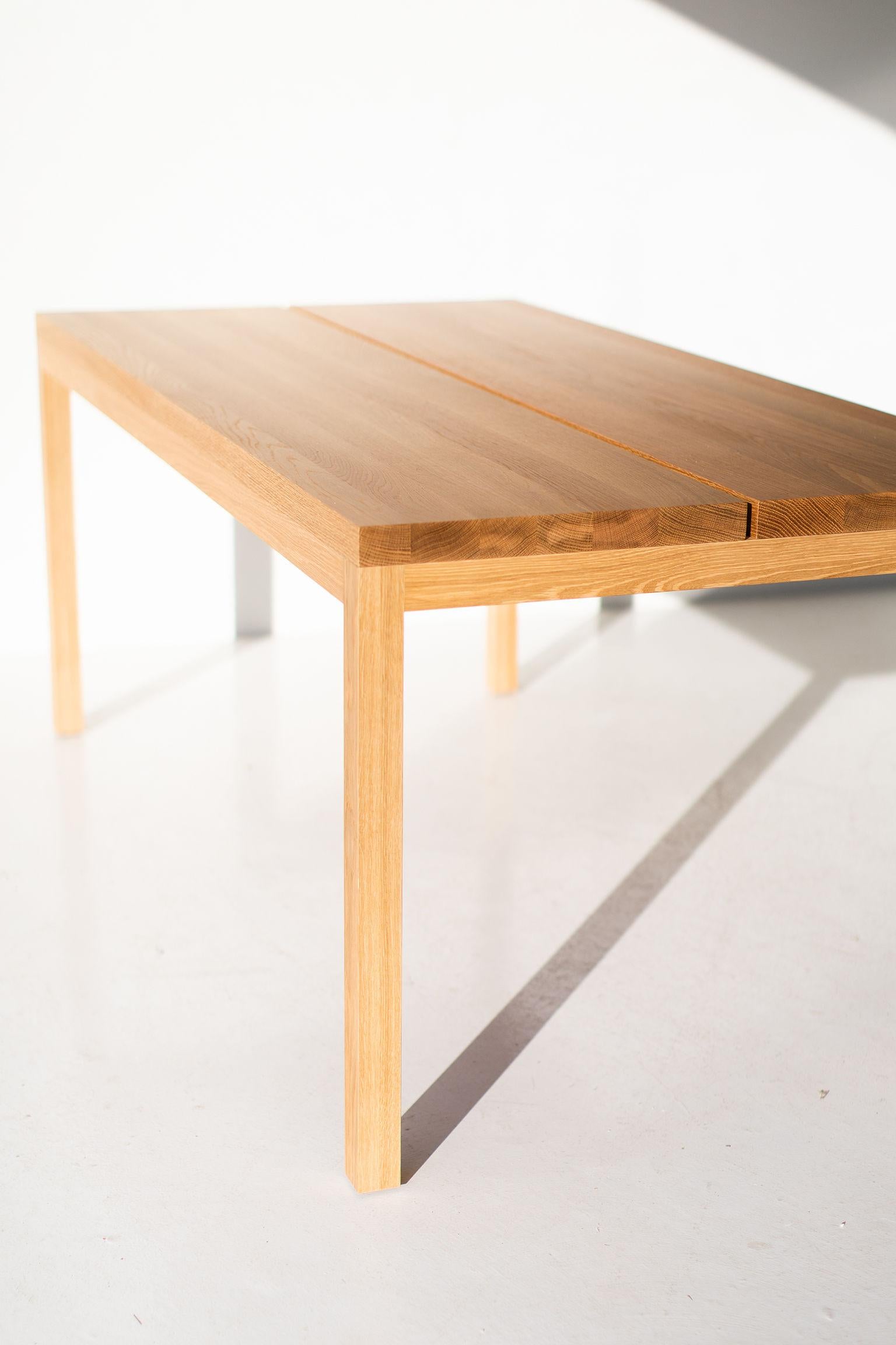Modern White Oak Dining Table For Sale 2