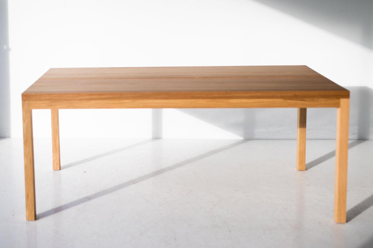 Mesa de comedor moderna de roble blanco en venta 4
