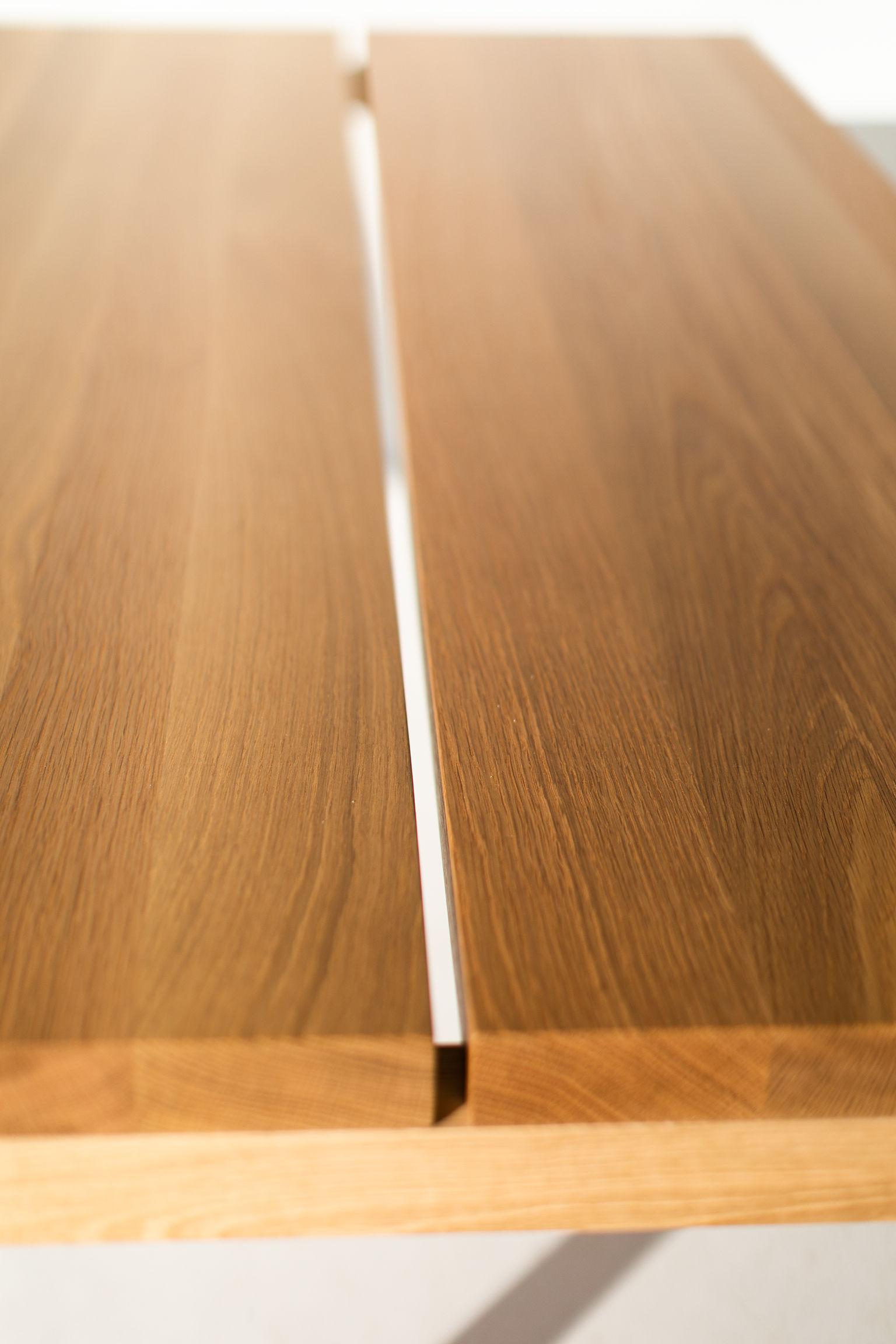 white oak modern dining table