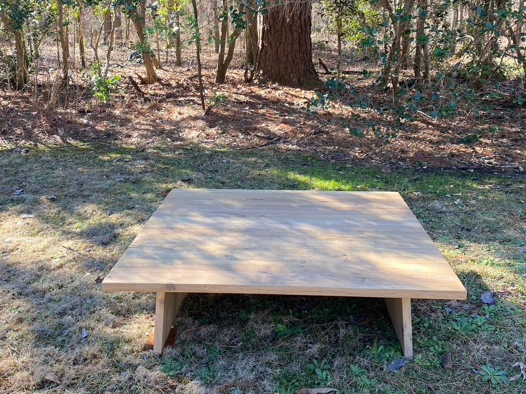 Modern White Oak Handmade Center/Coffee Table by Fortunata Design In Excellent Condition For Sale In Montgomery, AL