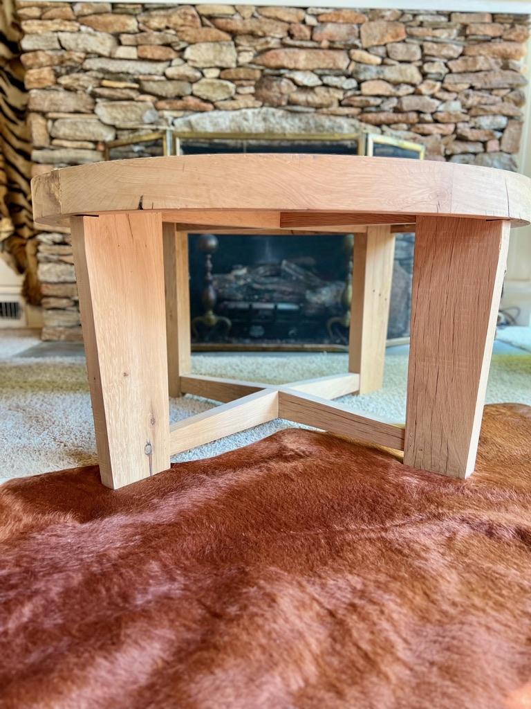 Contemporary Modern White Oak Handmade Center/Coffee Table by Fortunata Design For Sale