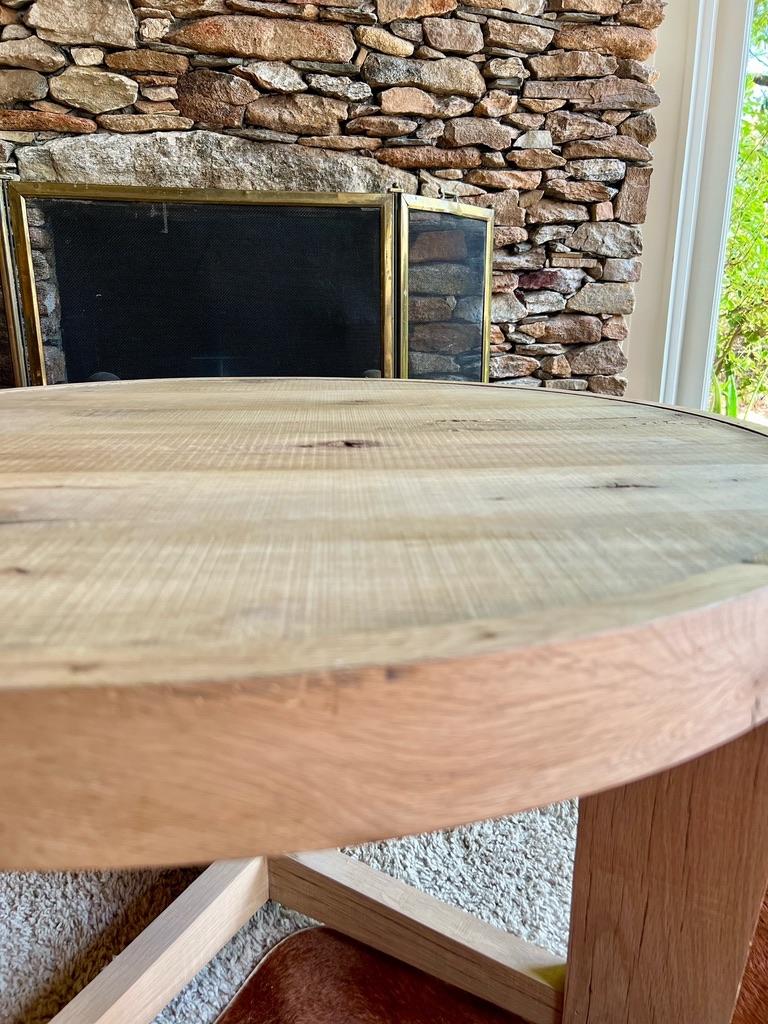 Modern White Oak Handmade Center/Coffee Table by Fortunata Design For Sale 1