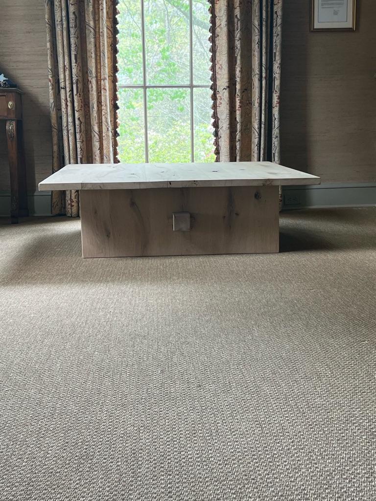 Bois Table centrale/table basse moderne en chêne blanc faite à la main par Fortunata Design en vente
