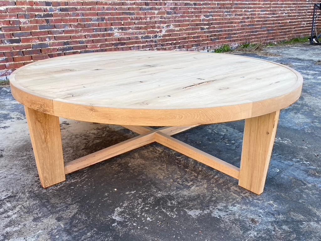 American Modern White Oak Handmade Center Table by Fortunata Design For Sale