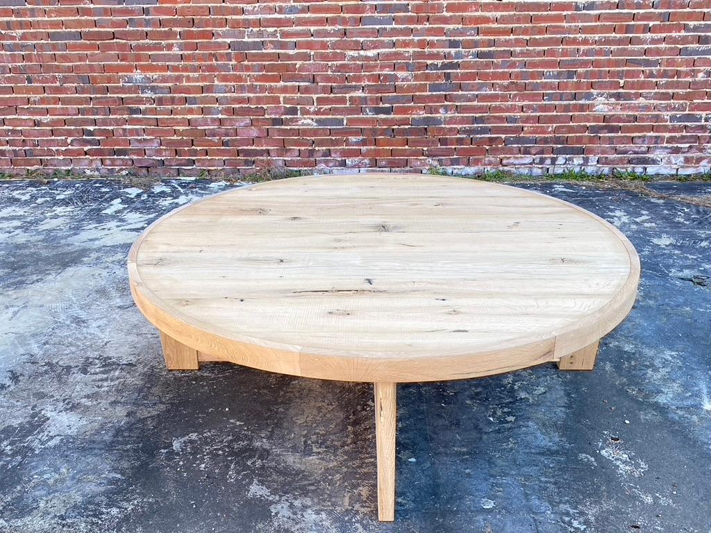 Modern White Oak Handmade Center Table by Fortunata Design In Excellent Condition For Sale In Montgomery, AL
