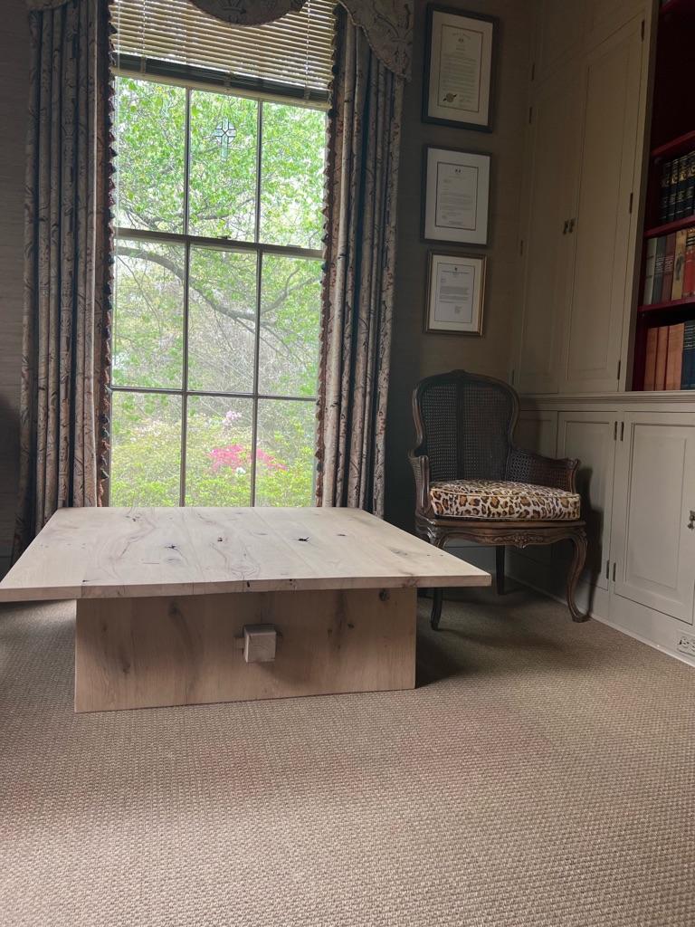 Contemporary Modern White Oak Handmade Center Table by Fortunata Design For Sale