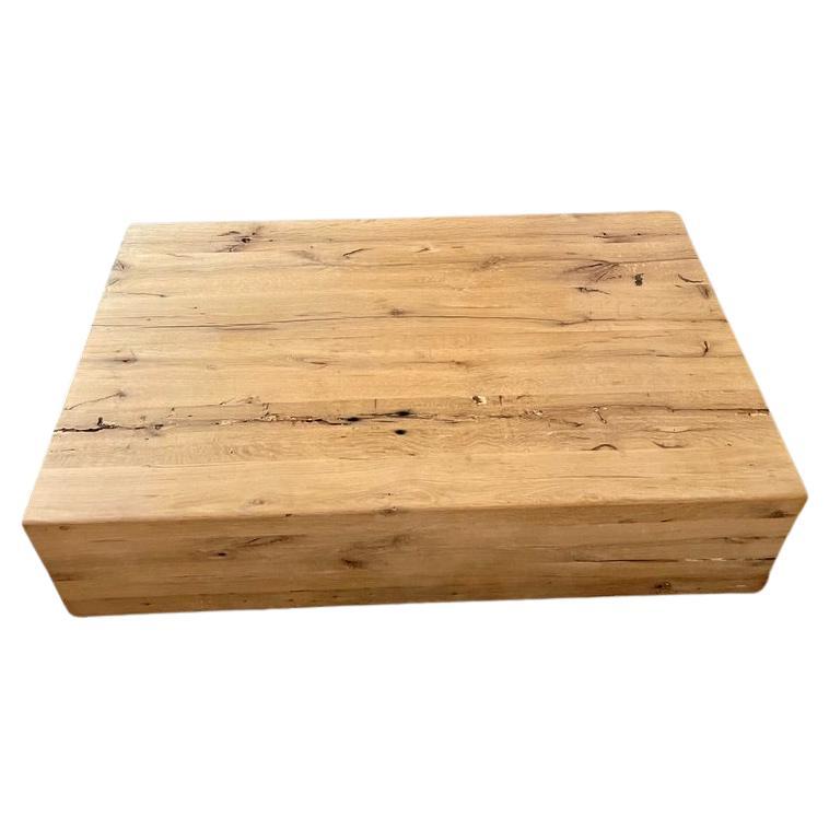 Modern White Oak Handmade Center Table by Fortunata Design For Sale