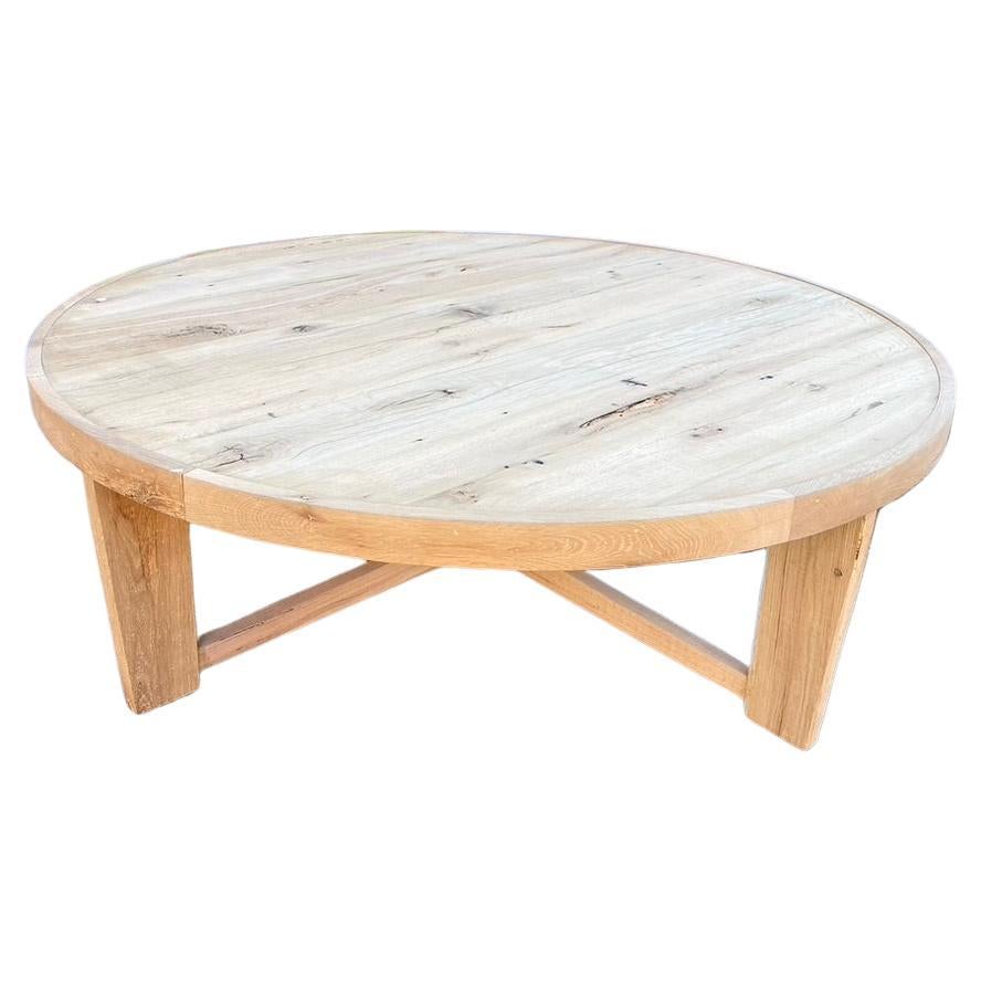 Table centrale moderne en chêne blanc faite à la main par Fortunata Design en vente