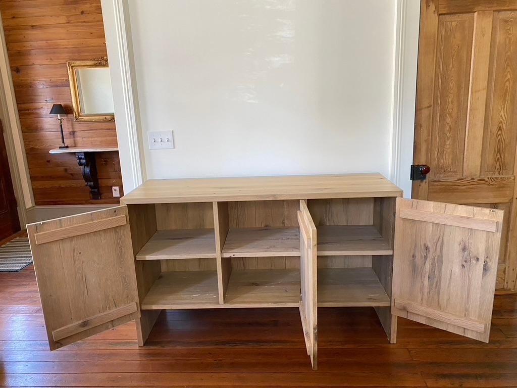 White oak console table 