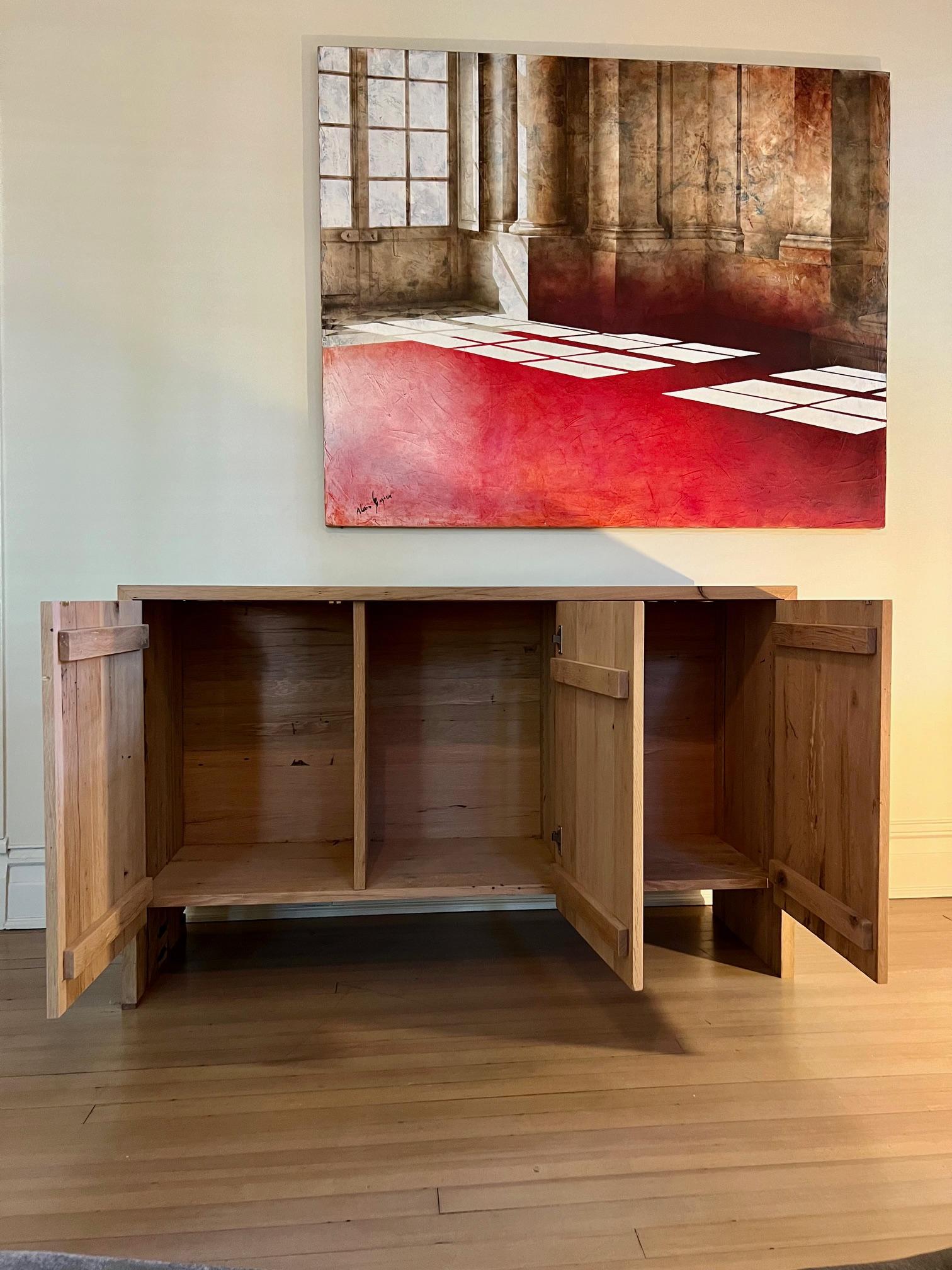 White oak console table 