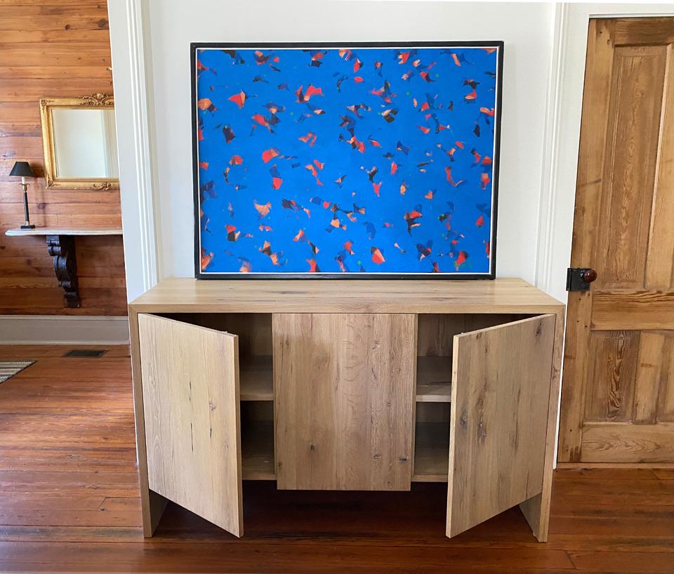 American Modern White Oak Handmade Console Table by Fortunata Design For Sale