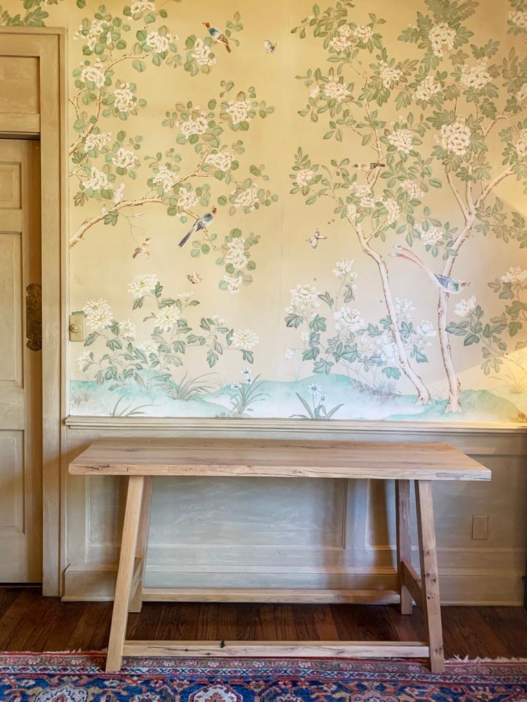 Modern White Oak Handmade Console Table by Fortunata Design For Sale 1