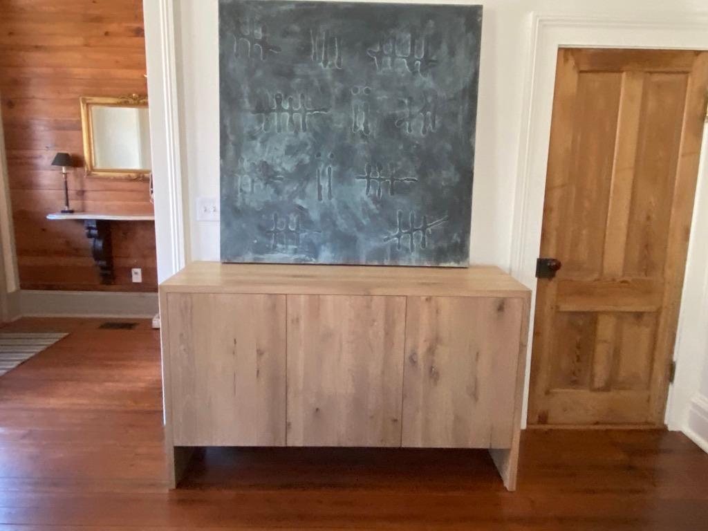 Modern White Oak Handmade Console Table by Fortunata Design For Sale 1
