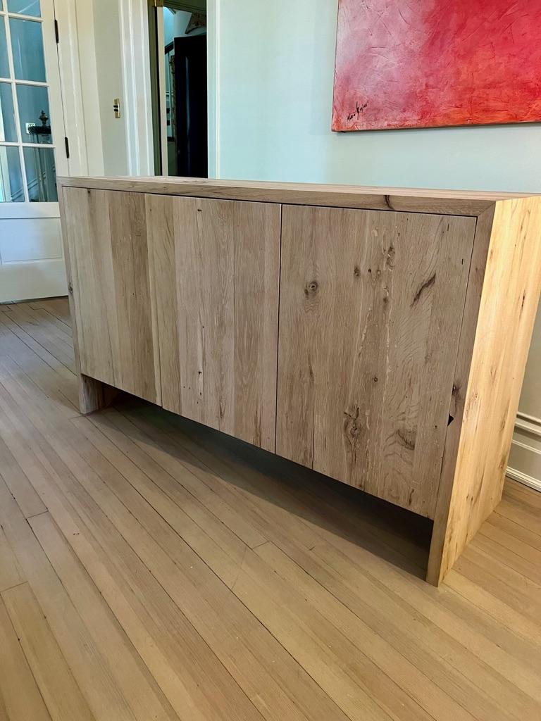 Modern White Oak Handmade Console Table by Fortunata Design For Sale 1