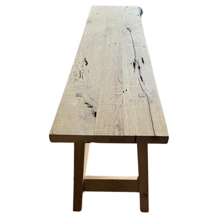 Modern White Oak Handmade Console Table by Fortunata Design