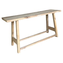 Table console moderne en chêne blanc faite à la main par Fortunata Design