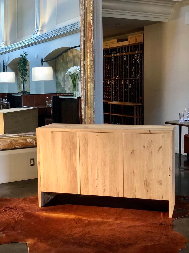 American Modern White Oak Handmade Console Table For Sale