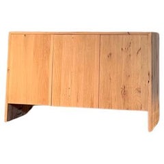Table console moderne en chêne blanc faite à la main