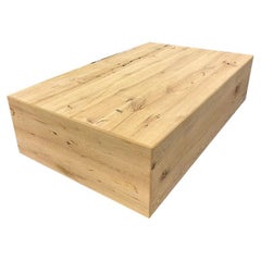Mesa consola moderna de roble blanco hecha a mano