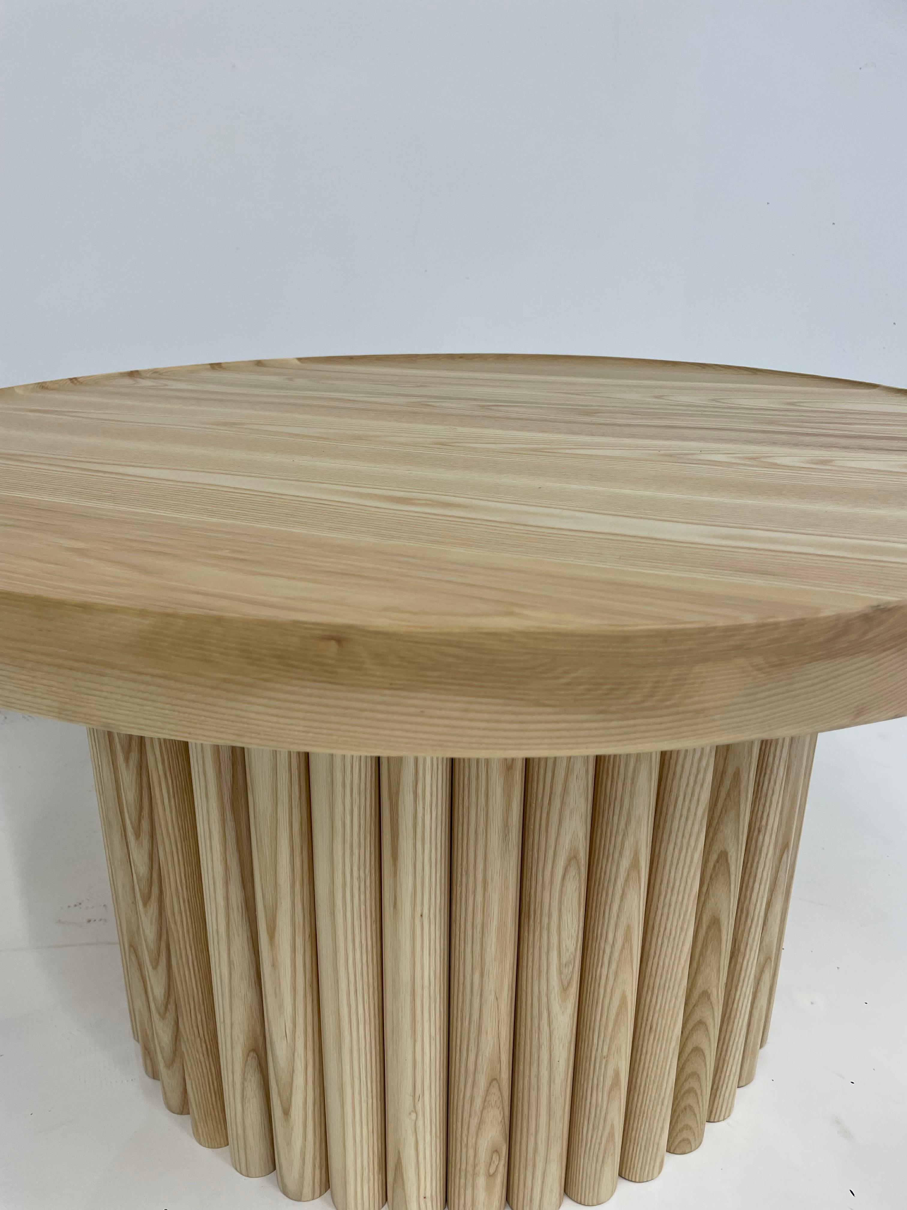 Hand-Crafted Modern White Oak Loki Coffee Table from the Signature Series by Pompous Fox For Sale