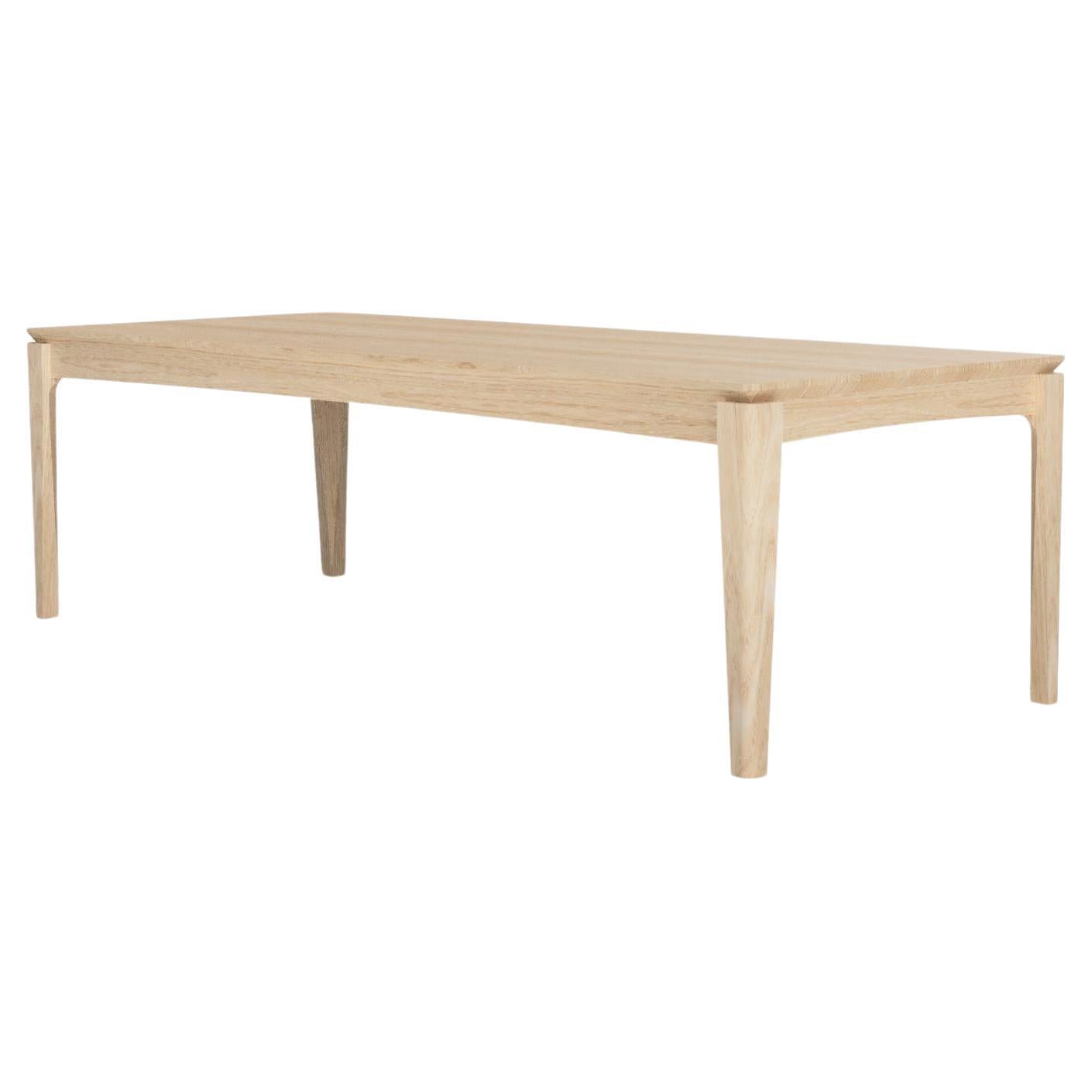 Modern White Oak Loki Dining Table from the Signature Series by Pompous Fox For Sale