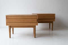 Modern White Oak Nightstands