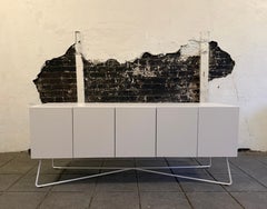 Modern white Office Credenza Sideboard by David Rockwell for Knoll