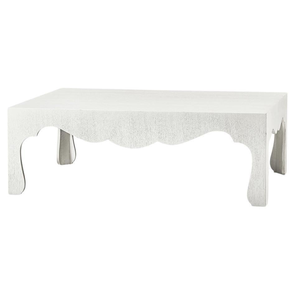 Modern White Painted Coffee Table For Sale