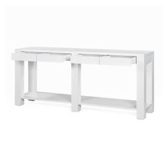 Mesa consola moderna pintada de blanco