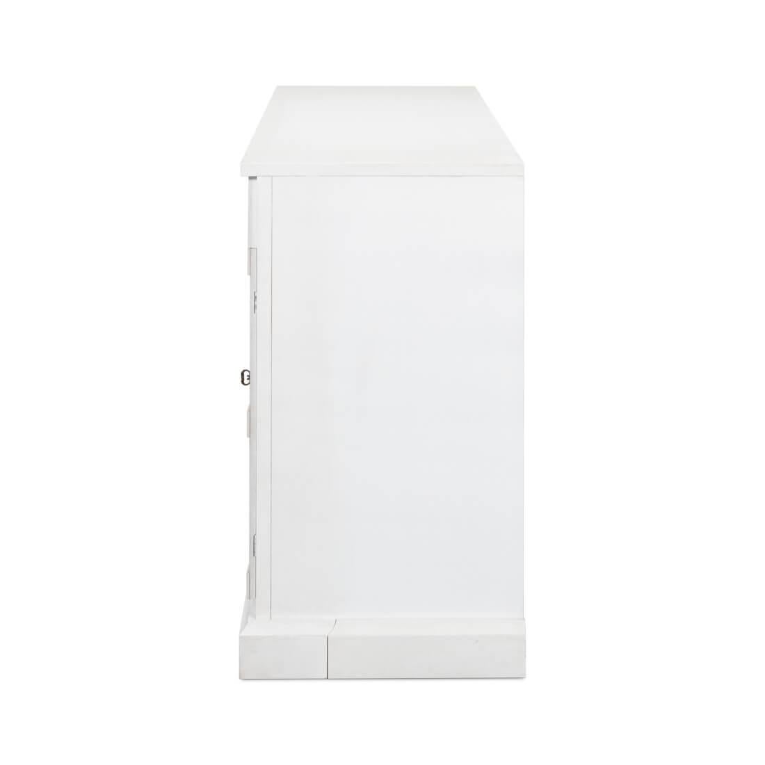 Modern White Painted Credenza For Sale 1