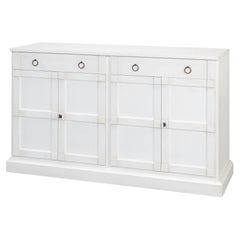 Modern White Painted Credenza
