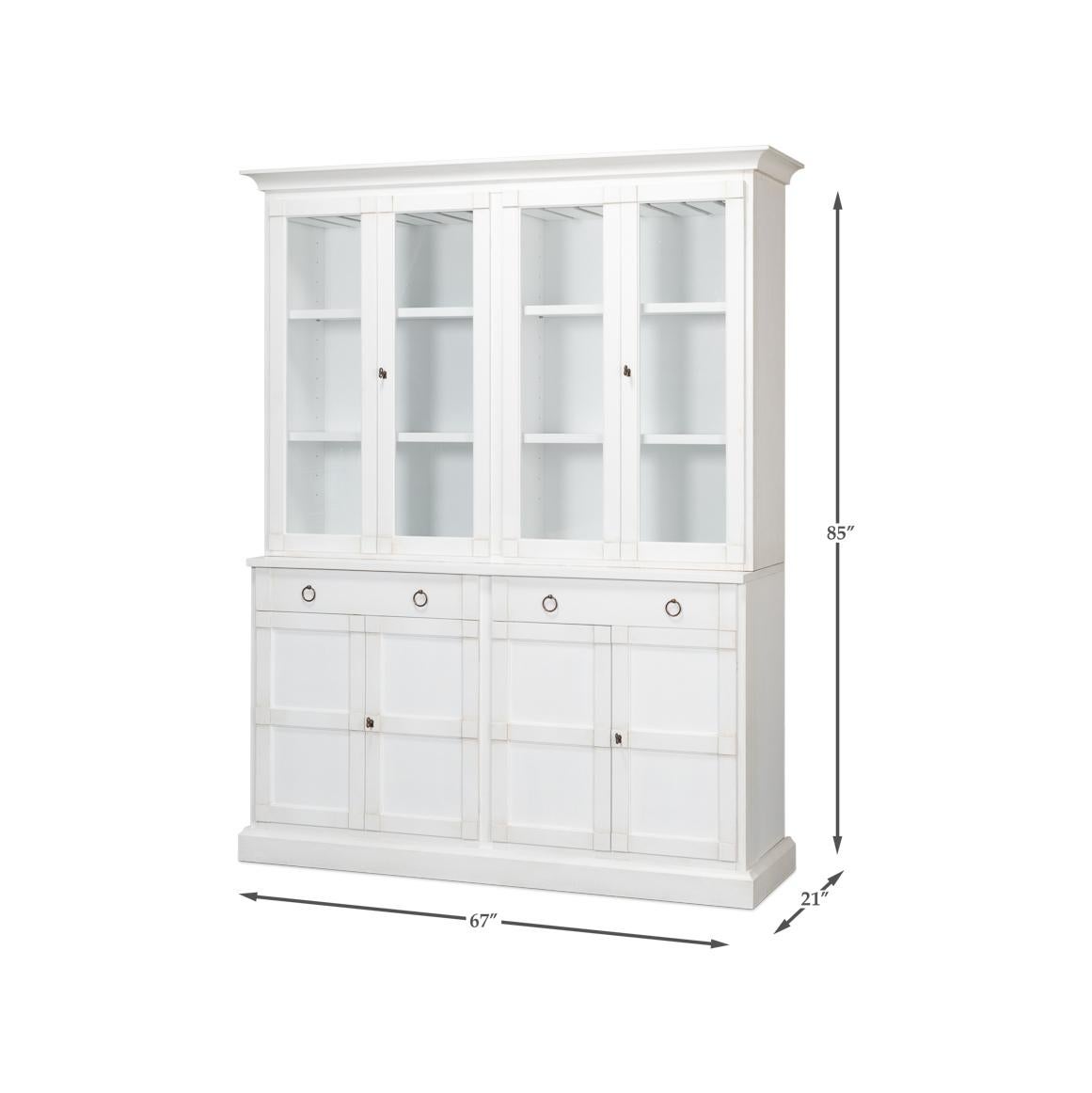 Moderner weiß lackierter Hutch im Angebot 4