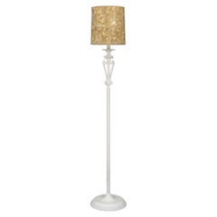 Modern White Painted Wrought Iron Floor Lamp