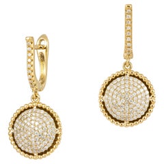 Modernes Weißes Pink Gold 18K Ohrringe Diamant für Sie