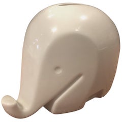 Retro Modern White Porcelain Piggy Bank "Drumbo" by Luigi Colani for Hochst