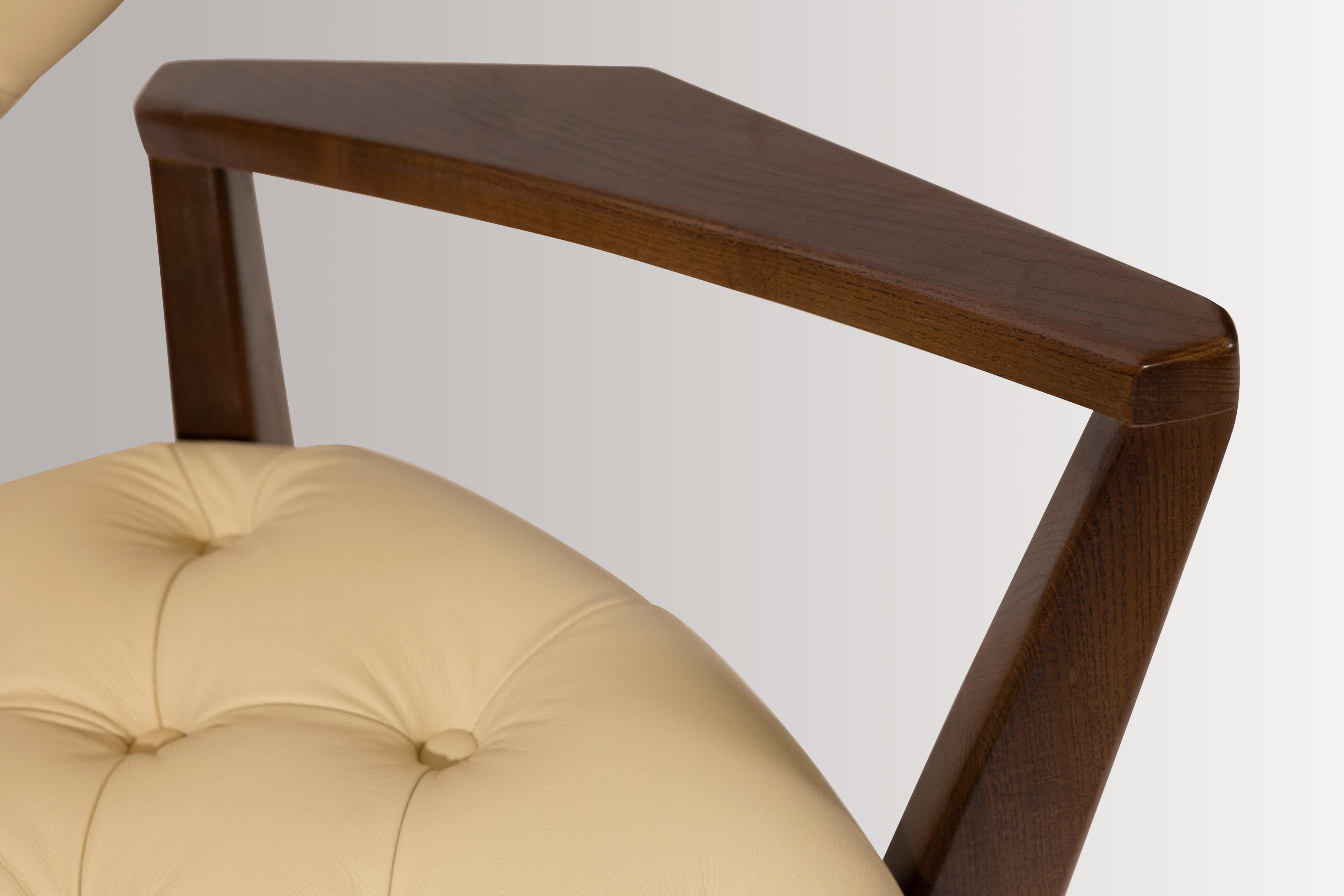 Moldovan Modern White Solid Wood Kendall Chair For Sale