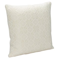 Modern White Textured Decorative Pillow by MOGUL