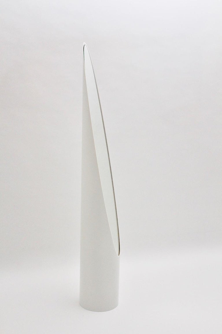 Modern White Vintage Floor Standing Mirror Lipstick by Roger Lecal