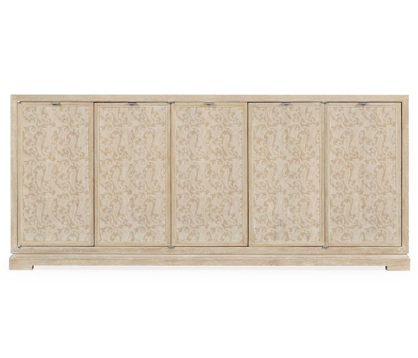 whitewashed credenza