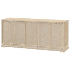 Modern White Washed Credenza