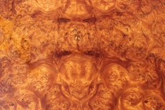 Modern Willy Rizzo Style Burl Wood and Mirrored Sliding Bar Coffee Table