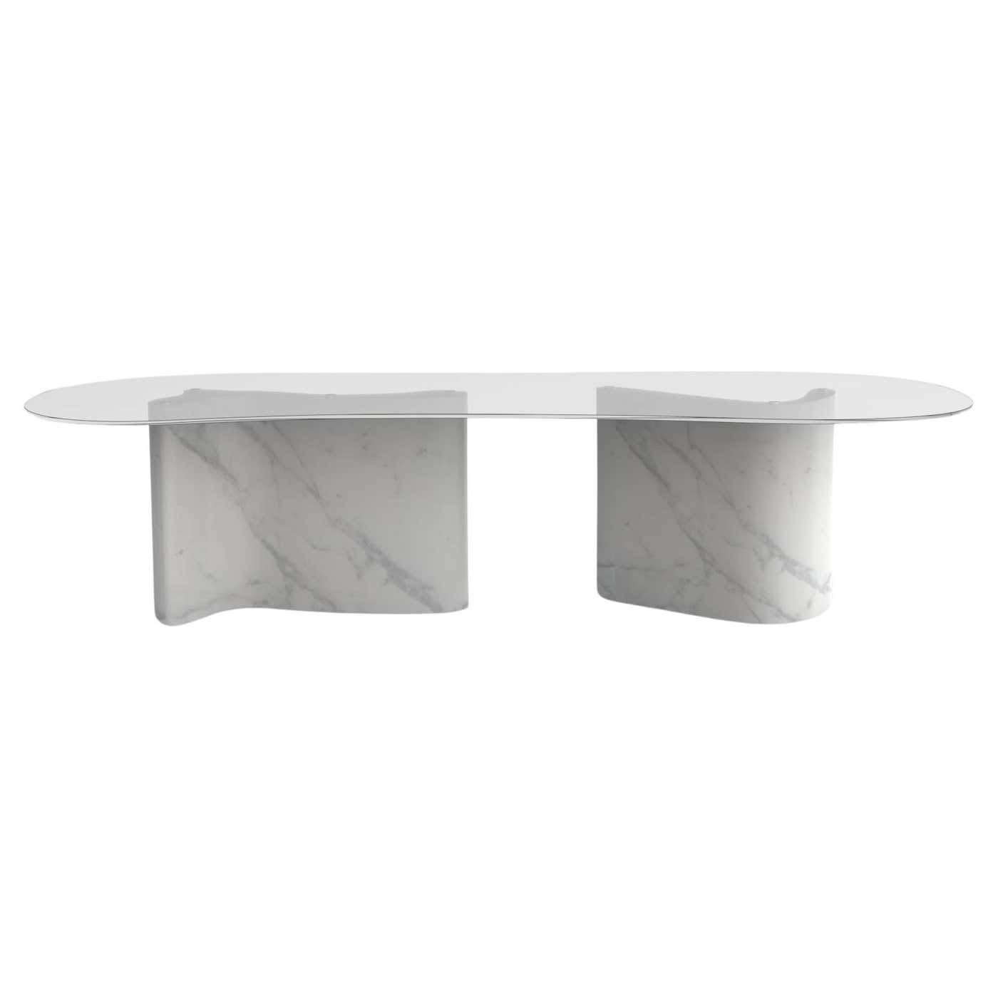 Modern Windy Calacatta Marble Dining Table, Handmade in Portugal by ...