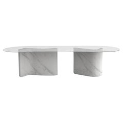 Modern Windy Calacatta Marble Dining Table, Handmade in Portugal by Greenapple