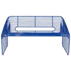 Modern Wire Loveseat in Electric Blue by Bend Goods